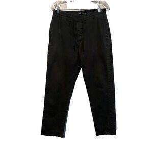 Zara Womens Pullon‎ Elastic Waist Green Pants Size M